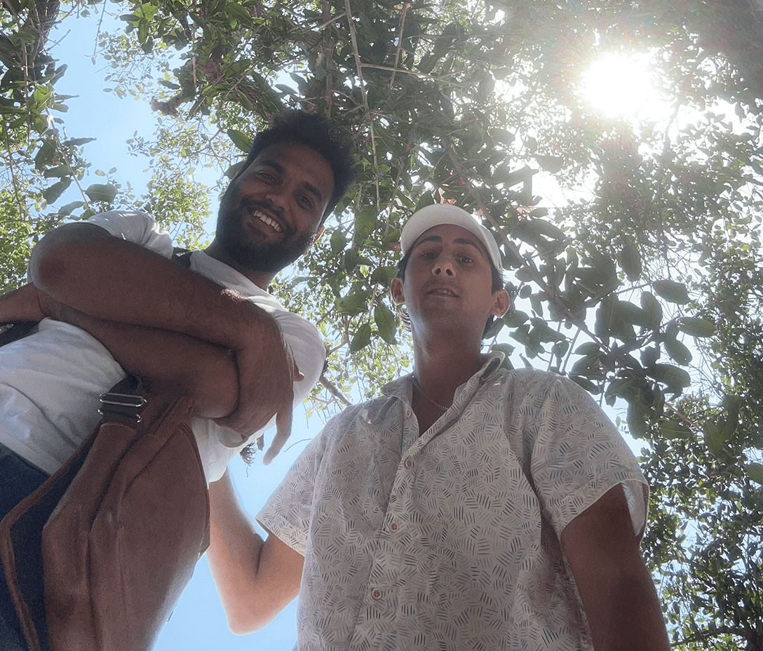 RidgeShift co-founders Rahul Bhadja and Paolo Marchica during the trip that inspired the company